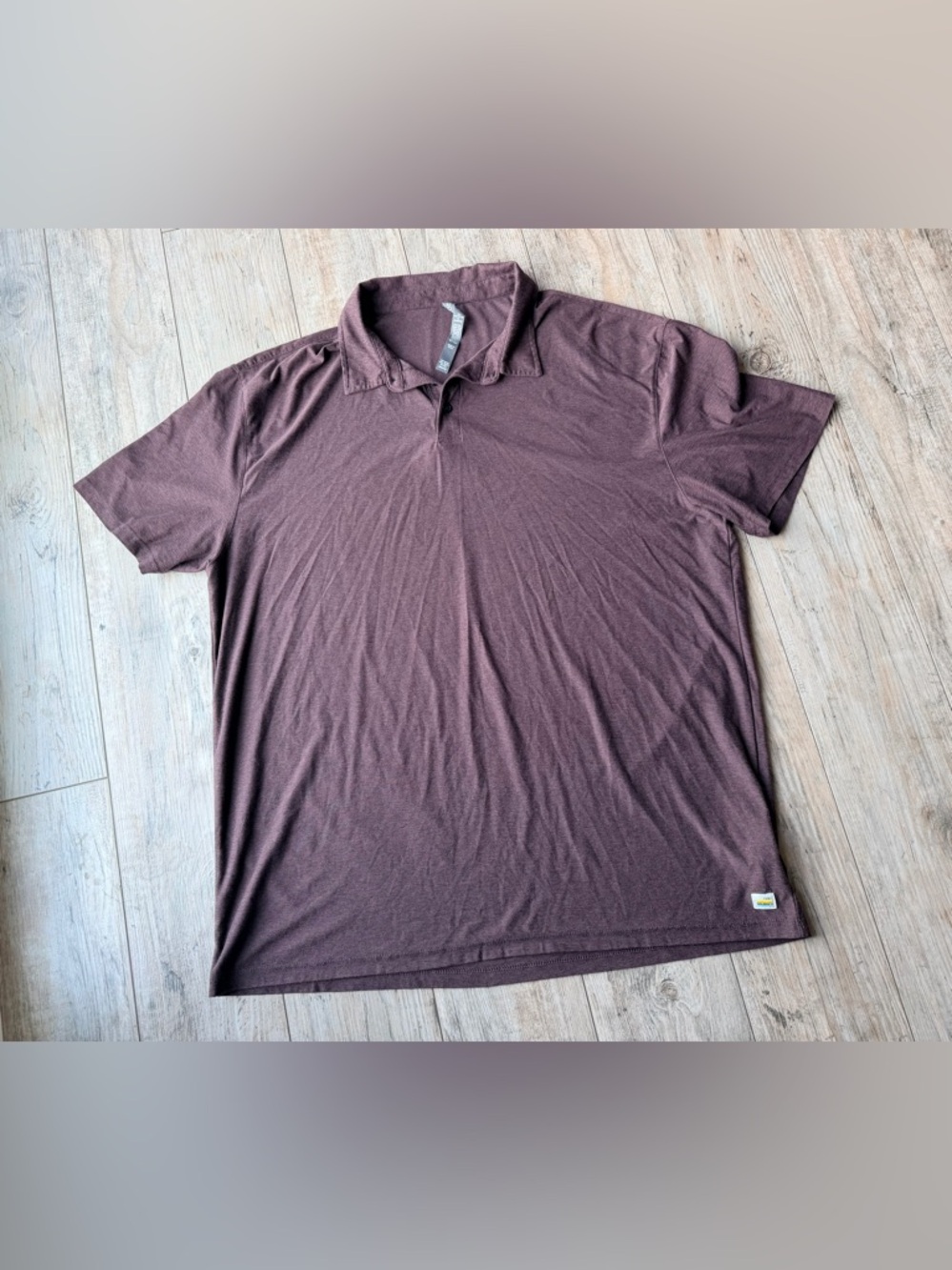 Vuori Strato Tech Performance Muted Plum Timber Polo Men’s Collared Shirt 2XL